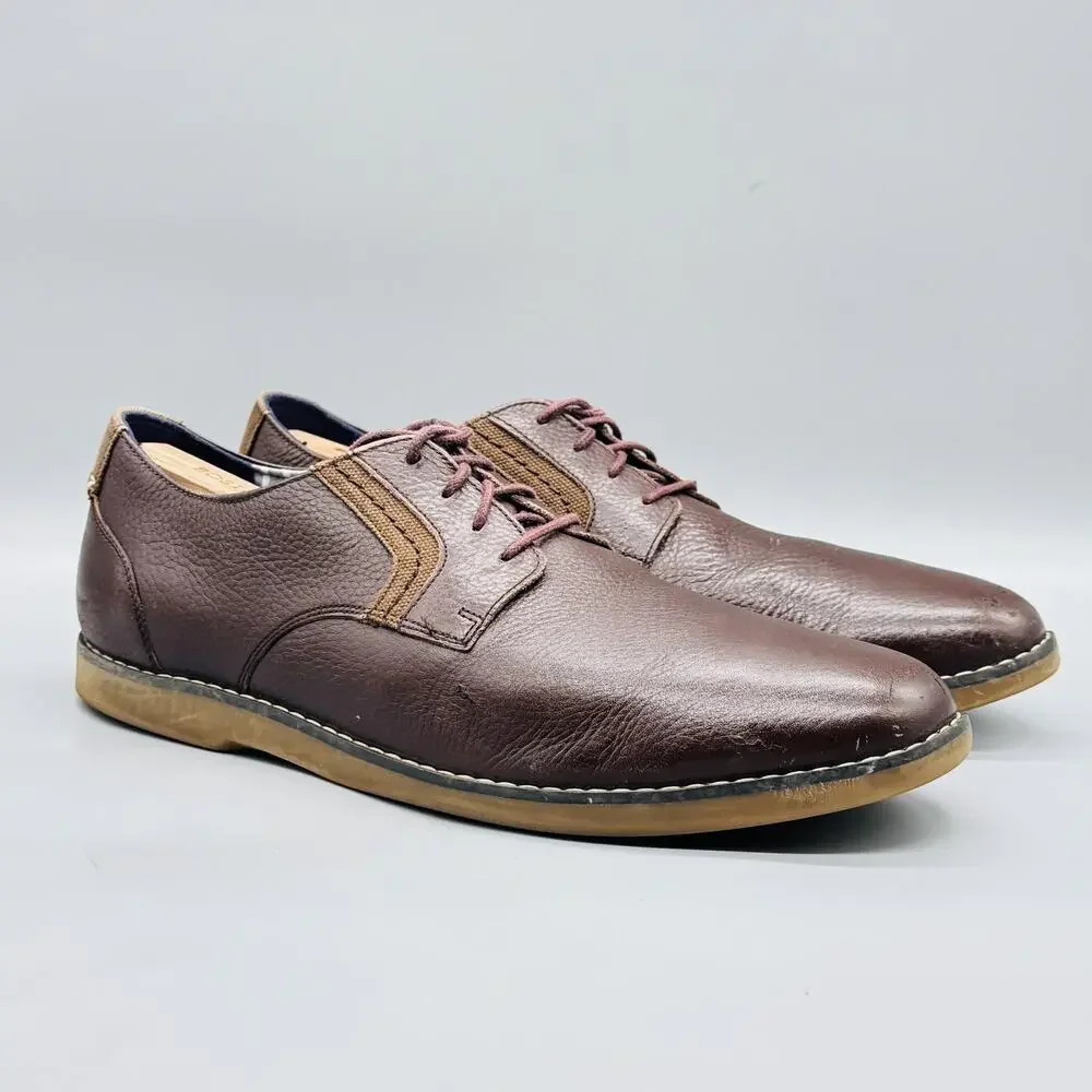 Sperry Shoes Mens 12 Brown Leather Top Sider Derby Oxford Dress Casual Comfort
